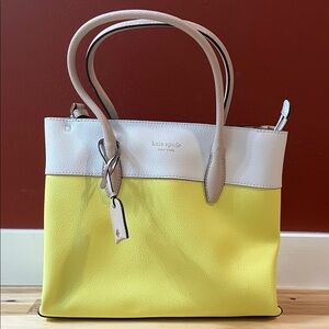 Kate Spade Two-Tone Top Zip Medium Tote